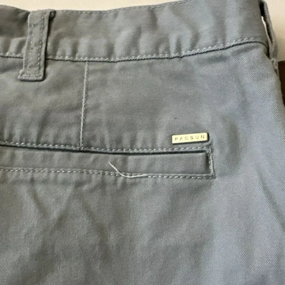 Pacsun Shorts Mens 33 Medium Wash Regular Fit Gray/Brown Skater Mid Rise Pockets
